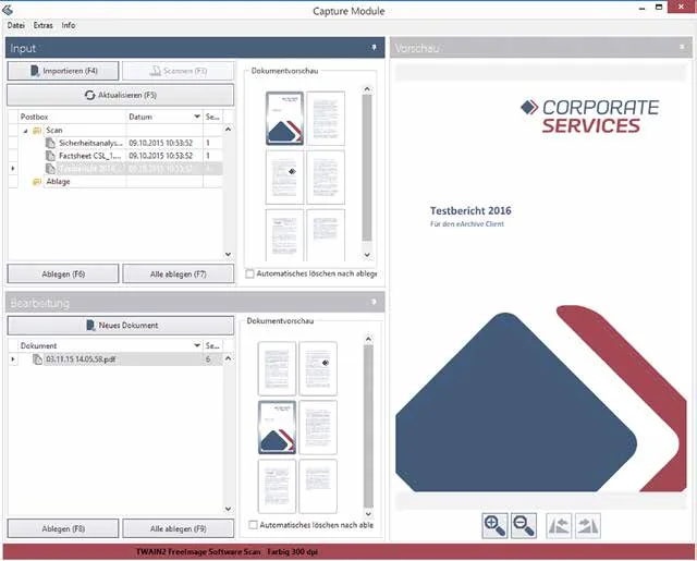 eArchive capture modul